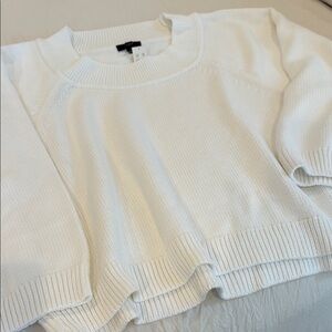 NWT STUNNING J. Crew White Crewneck Knit Sweater